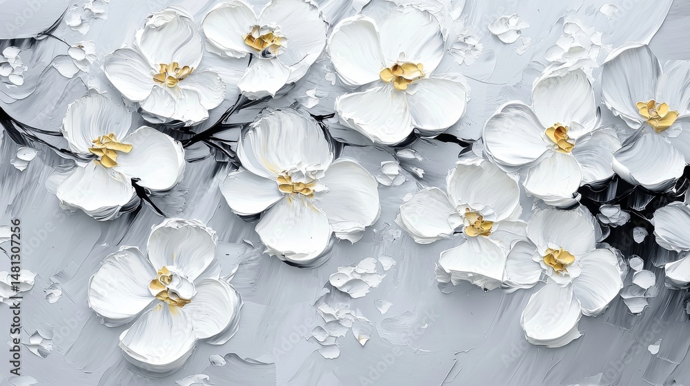 Fototapeta premium Celebrating the beauty of spring with bold strokes and minimalist design.