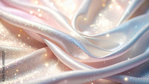 パステルカラーの綺麗なサテン背景テクスチャ
