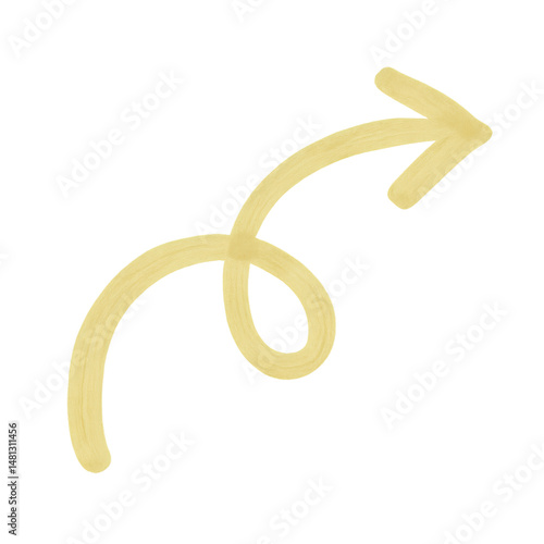 Yellow Twisted Arrow