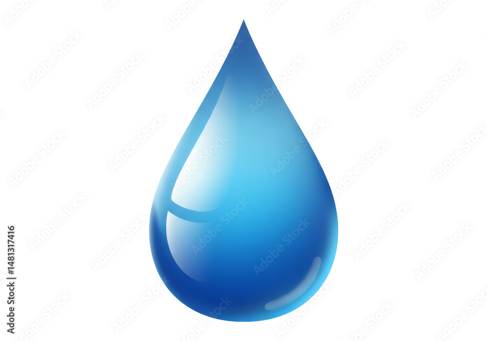 青い光沢のある液滴が透明な背景に落ちる 水分補給と環境保護の重要性を強調 青い光沢のある液滴が透明な背景に落ちる 水分補給と環境保護の重要性を強調