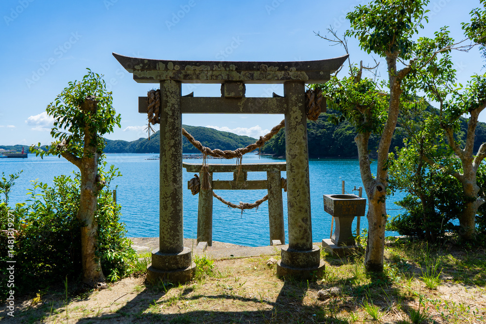 Naklejka premium 西宮神社の風景(佐世保市小佐々町)