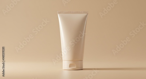 Blank cosmetic tube mockup for healthcare or beauty product packaging