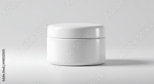 Wallpaper Mural White jar with lid on seamless background for product mockup and packaging Torontodigital.ca