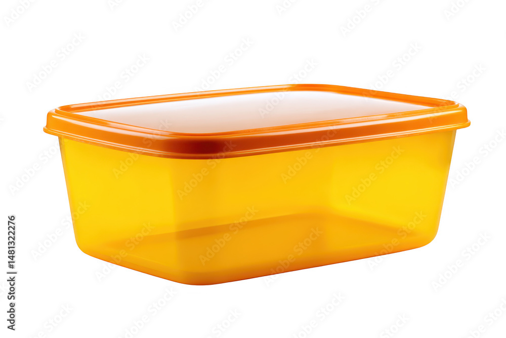 Plastic container with lid on transparent background Plastic container with lid on transparent background