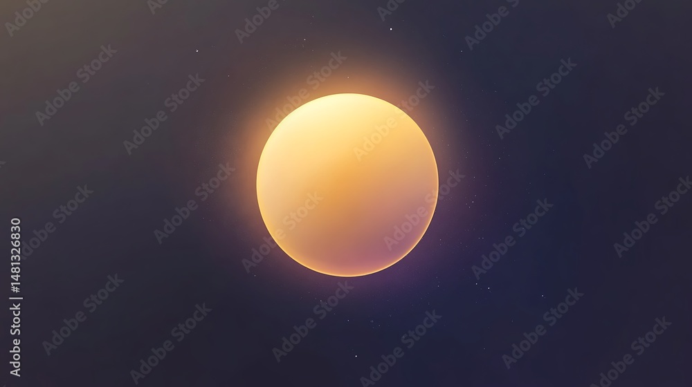 Obraz premium Golden orb in dark space