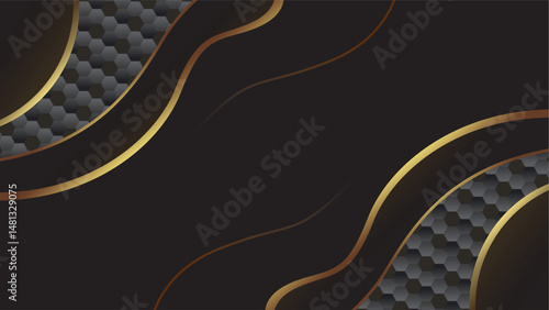Elegant luxury background with golden elements and dark textures, perfect for premium branding, invitations, packaging, and upscale design projects. High-resolution and editable format.