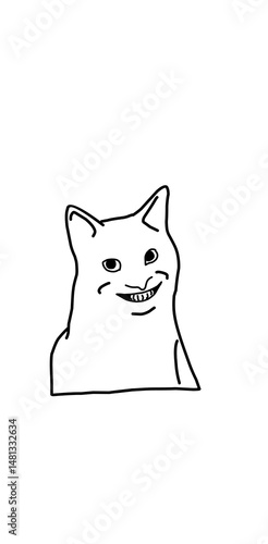 cat smile teeth meme