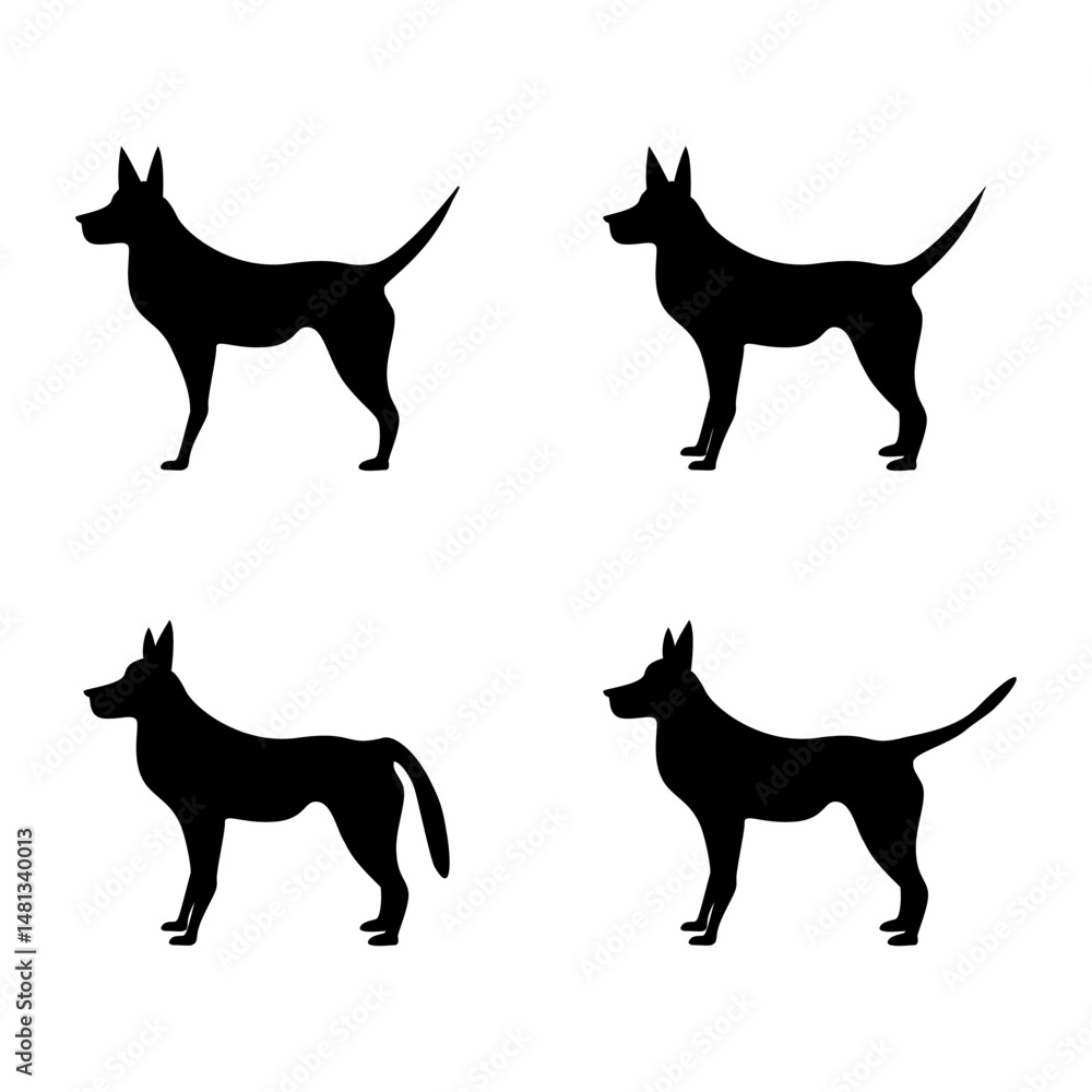 Minimalist black dog silhouette simple vector illustration elegant pet design, dog, silhouette, black, vector, animal, pet, mammal, dog, breed, design, illustration, graphic. Vector illustration Minimalist black dog silhouette simple vector illustration elegant pet design, dog, silhouette, black, vector, animal, pet, mammal, dog, breed, design, illustration, graphic. Vector illustration