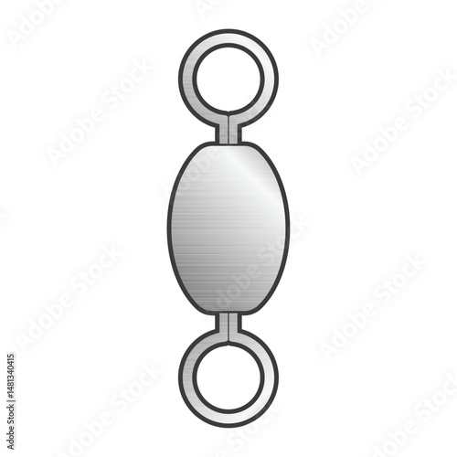 タル型サルカン　釣り具の仕掛けヨリモドシ　銀色　スイベル