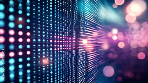 Wallpaper Mural Colorful Abstract Light Visuals with Dots Torontodigital.ca