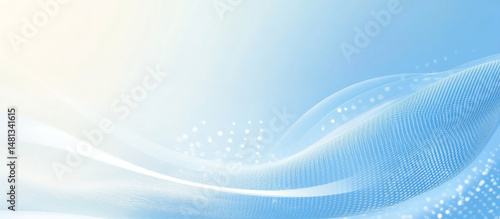 Gradient simple blue lines technology sense PPT background