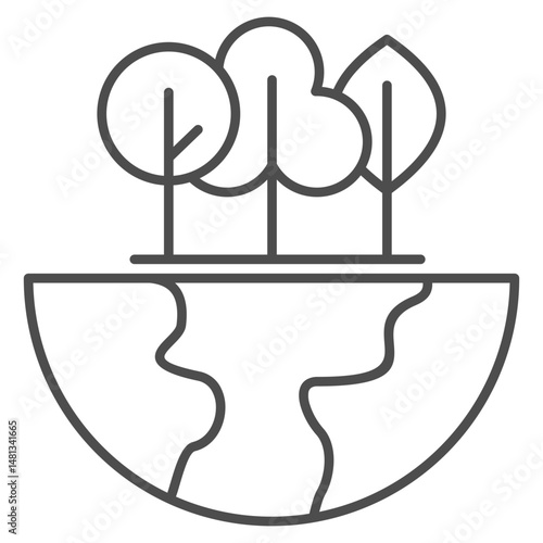 Biodiversity  Outline Icon Element For Design