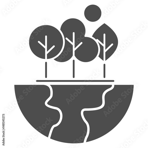 Biodiversity Glyph Icon Element For Design