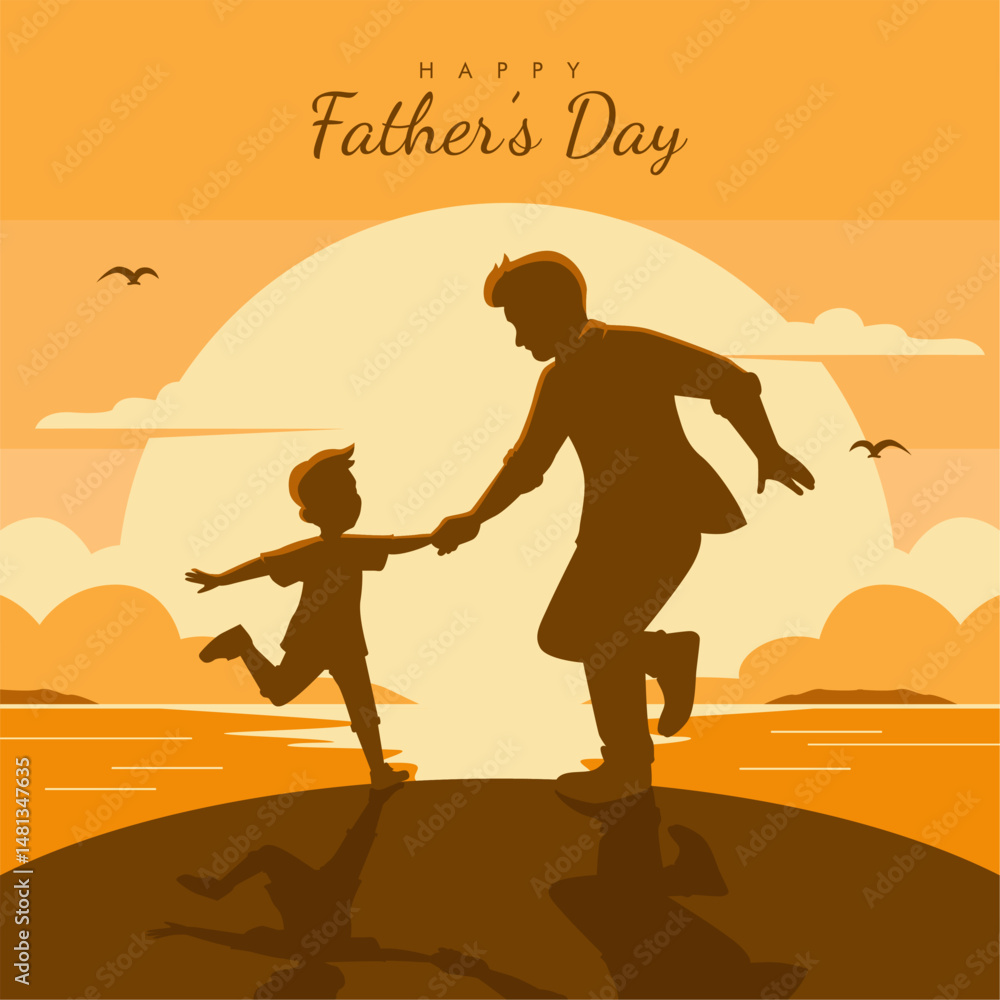 Fototapeta premium vector happy fathers day background template