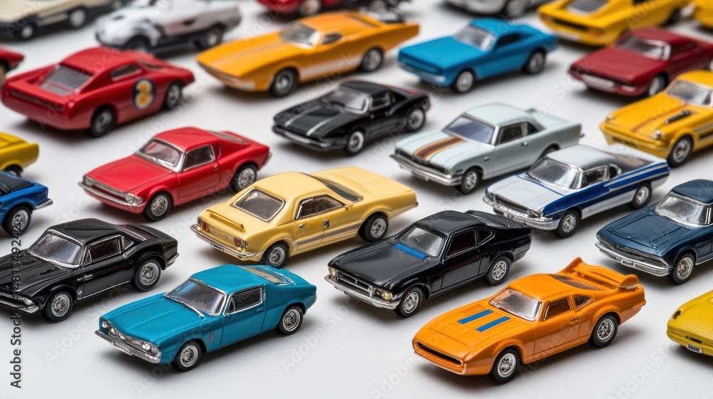 Naklejka premium Colorful miniature cars