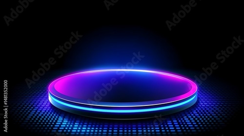 Neon circle platform