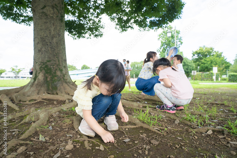 Fototapeta premium 公園で遊ぶ子供たち