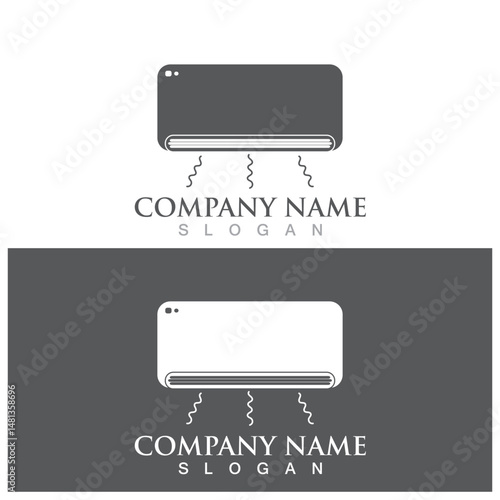 air conditioner logo and vector template