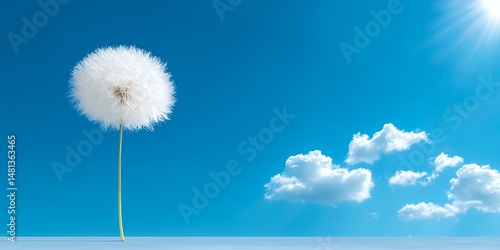 Wallpaper Mural Dandelion in Blue Sky Torontodigital.ca