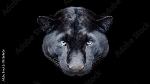 Majestic Black Panther Portrait  Dark Fur  Intense Eyes  Wildlife Photography