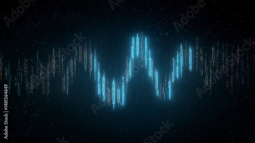 Obraz na płótnie Abstract Stock Market Candlestick Chart Digital Finance Cryptocurrency Trading Investm w salonie