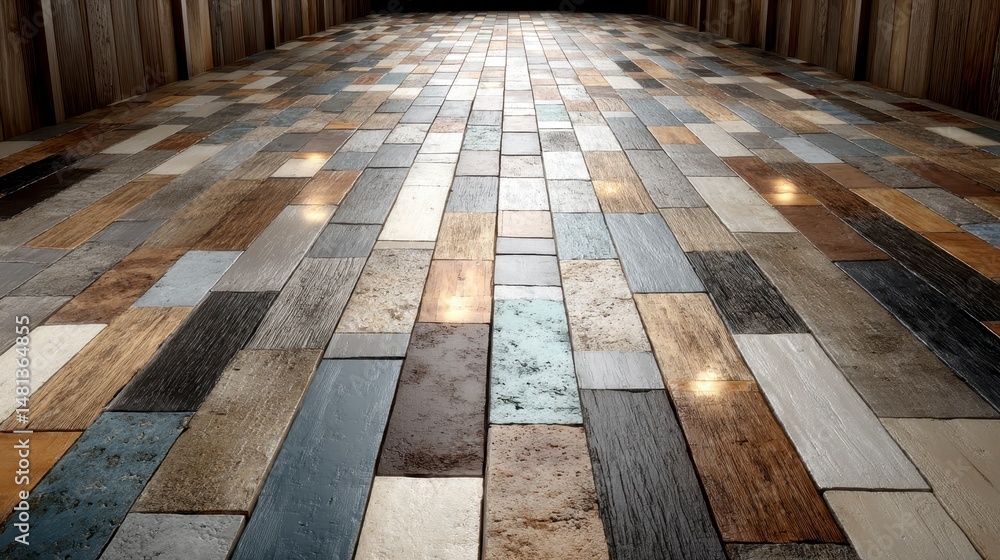 Rustic Wooden Floor Texture Background Reclaimed Wood Plank Design