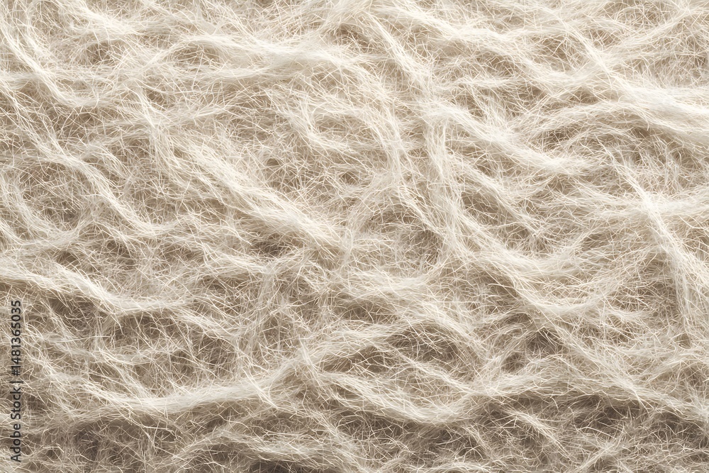 Obraz premium Wool Texture: A close-up shot revealing the intricate texture of wool, with its delicate fibers and soft, natural hues, creating a comforting and tactile aesthetic. 