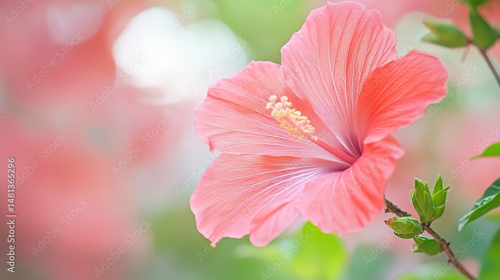 Fototapeta premium pink hibiscus flower