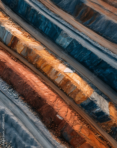 Wallpaper Mural Aerial drone stone layers create visually captivating and intriguing scene of Earth geological composition, display of nature artistry Torontodigital.ca