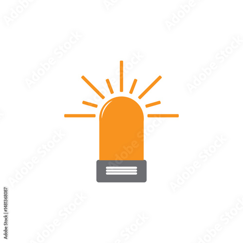 siren emergency logo and vector illustration template design