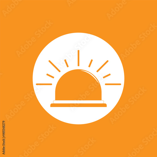 siren emergency logo and vector illustration template design