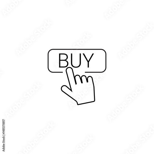 single outline icon buy per click. linier icon collection. editable stroke. vector illustration.