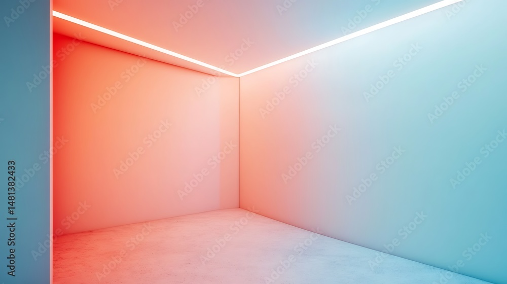 Neon-lit room interior design Neon-lit room interior design