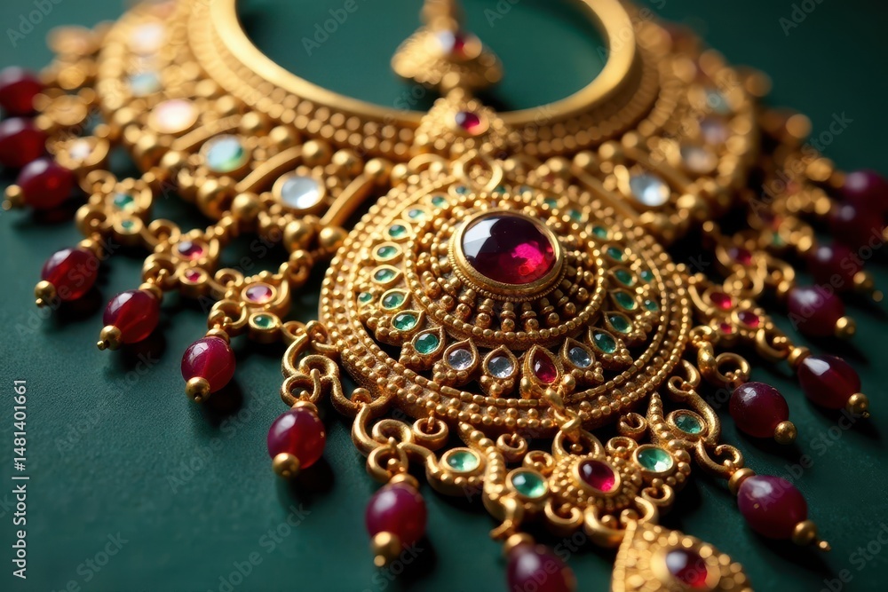 Ornate gold traditional jewellery featuring geometric patterns, jewellery, geometric Ornate gold traditional jewellery featuring geometric patterns, jewellery, geometric