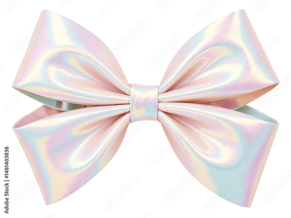 Iridescent Metallic Hair Bow with Glossy Finish Iridescent Metallic Hair Bow with Glossy Finish