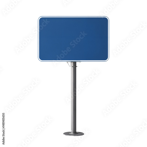 Wallpaper Mural Blank Road Sign on Metallic Pole Against Gray Background Torontodigital.ca