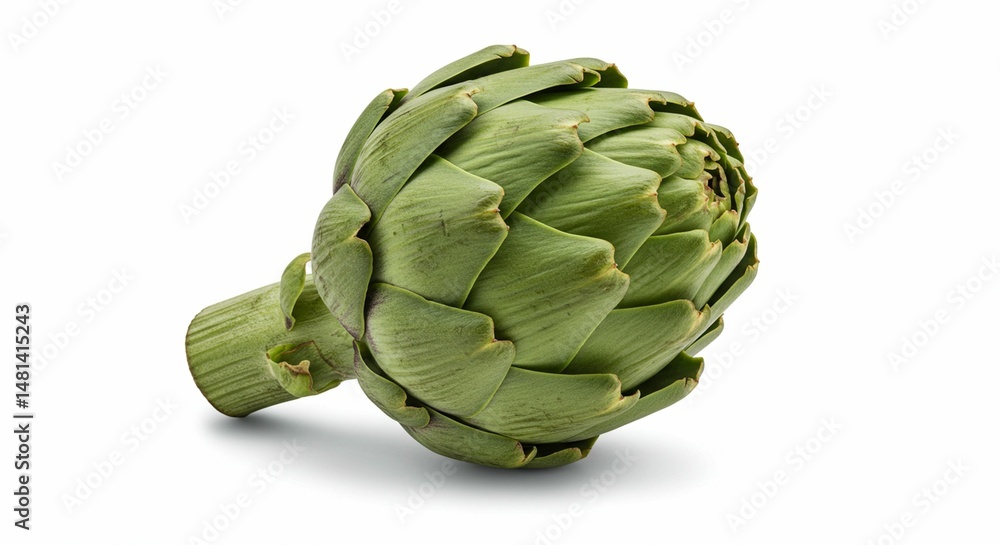 Obraz premium Fresh Green Artichoke Organic Vegetable Healthy Food Culinary Ingredient