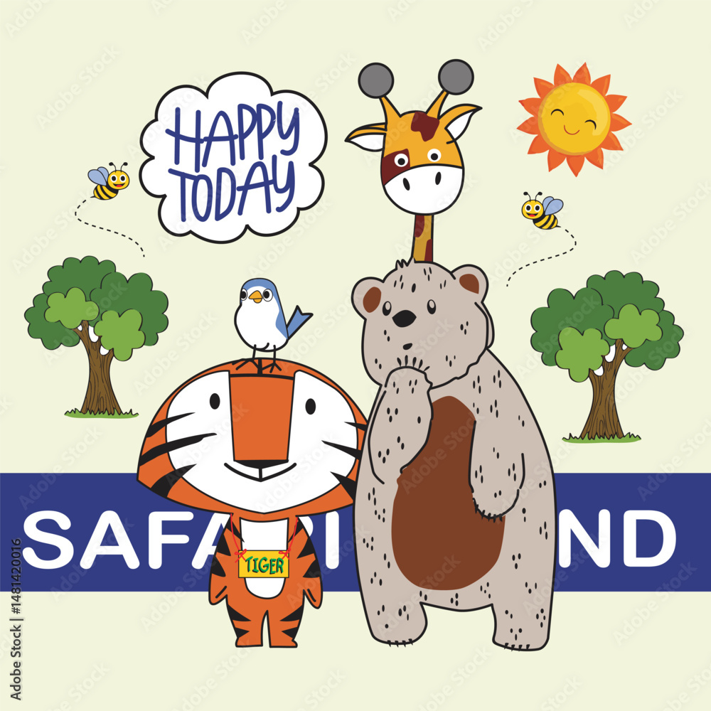 Obraz premium design baby cartoon vector illustration