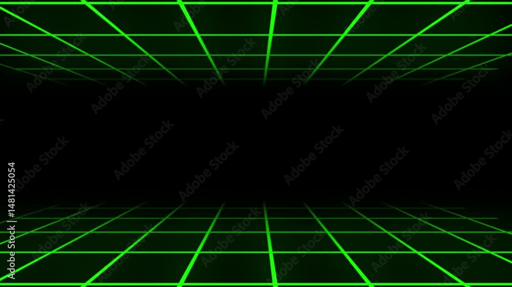 animated 3d retro grid neon background