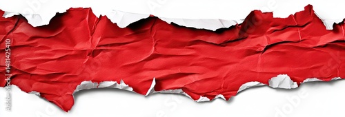 Wallpaper Mural Ripped red paper banner Torontodigital.ca