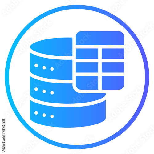 database table gradient icon