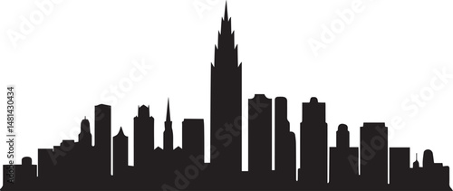 city silhouette, city skyline silhouette, cityscape silhouette, city skyline icon, city vector, city clipart, city design,
