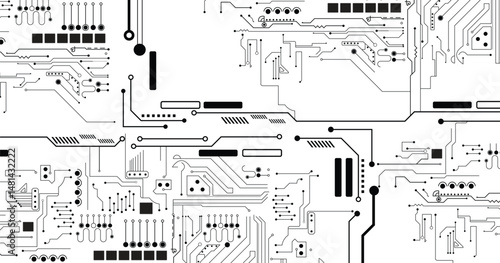 Circuit technology background with hi-tech digital data connection system and computer electronic design. Circuit vector illustration design template illustration.