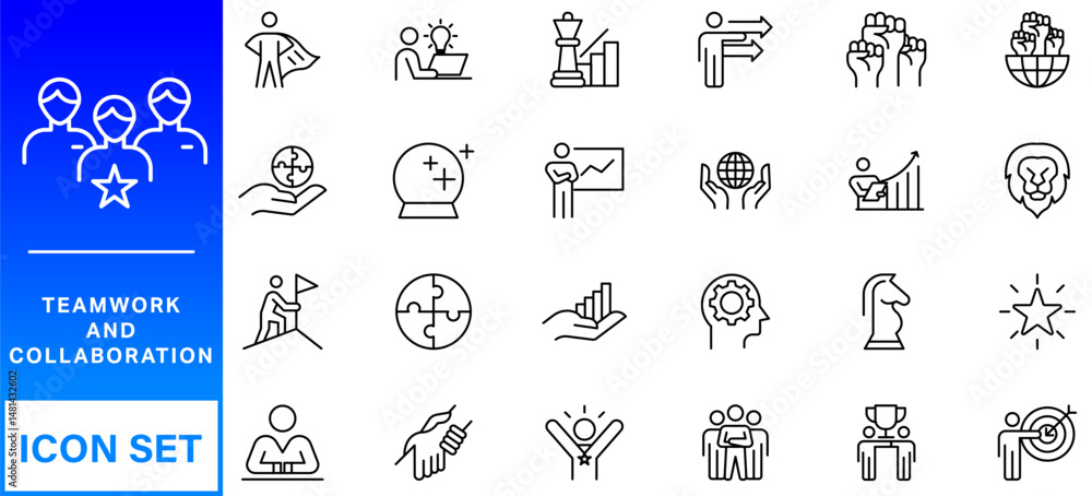 Teamwork line icons set. Businessman outline icons collection. Work group and human resources. Business teamwork, human resources, meeting, partnership, meeting, work group, success Teamwork line icons set. Businessman outline icons collection. Work group and human resources. Business teamwork, human resources, meeting, partnership, meeting, work group, success
