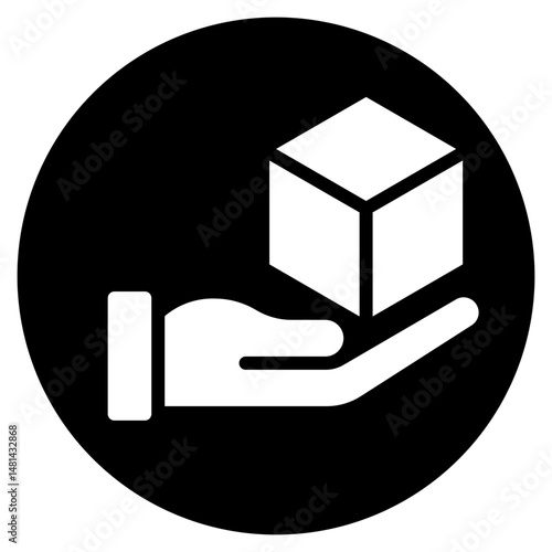 cube glyph icon