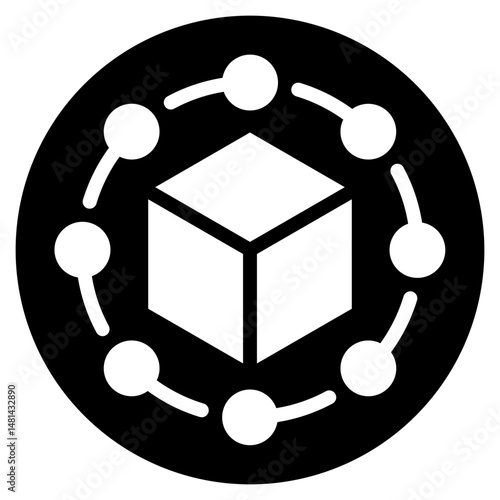 cube glyph icon