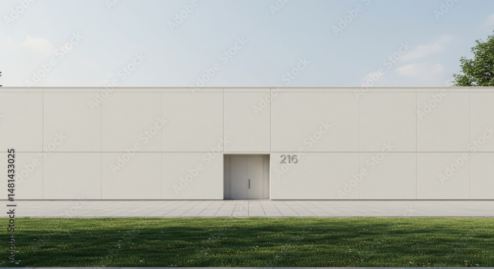 Obraz premium Modern minimalist building facade