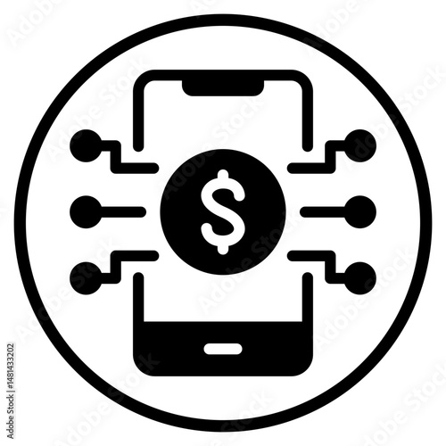 digital currency glyph icon