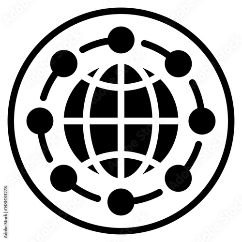 networking glyph icon