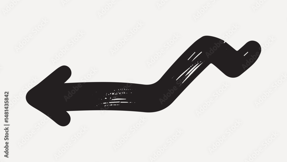 black doodle curved arrows illustration vector black doodle curved arrows illustration vector